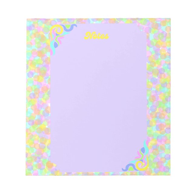 retro maximalist colourful notepad (Front)