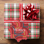 Retro Maximalist Geometric Red Christmas Photo Tree Decoration Card<br><div class="desc">This retro,  maximalist,  kitsch,  and modern "Merry Christmas" Christmas holiday photo paper ornament card features a red background with geometric patterns. The reverse side features your photo. Personalise it for your needs. You can find matching products at my store.</div>