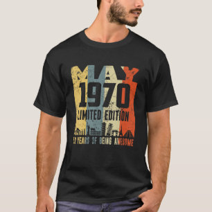 Retro May 1970 Funny 52Nd Birthday T-Shirt