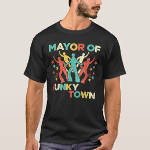 Retro Mayor Of Funky Town Funny Vintage 70 s Disco T-Shirt