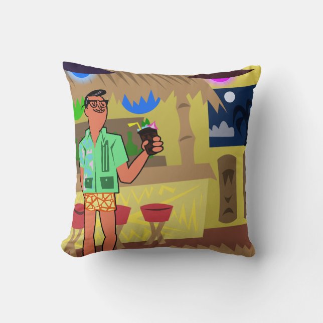Retro MCM Tiki  Cushion (Front)