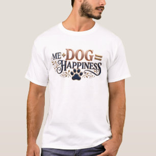 Retro ME DOG HAPPINESS Style Statement T-Shirt