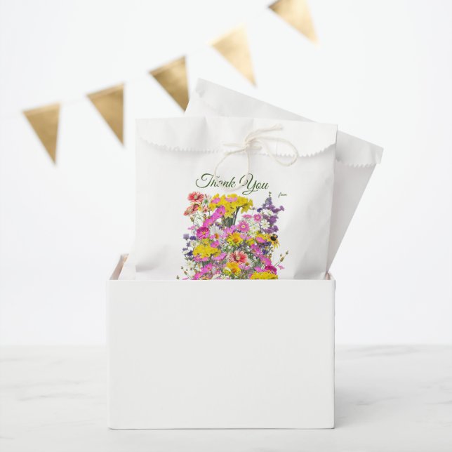 Retro Meadow Classic Flowers Favour Bags (Party)
