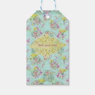 Retro Meadow Classic Flowers Gift Tags
