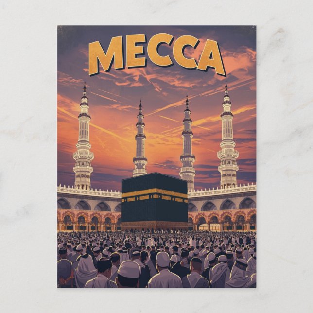 Retro Mecca Travel Postcard (Front)