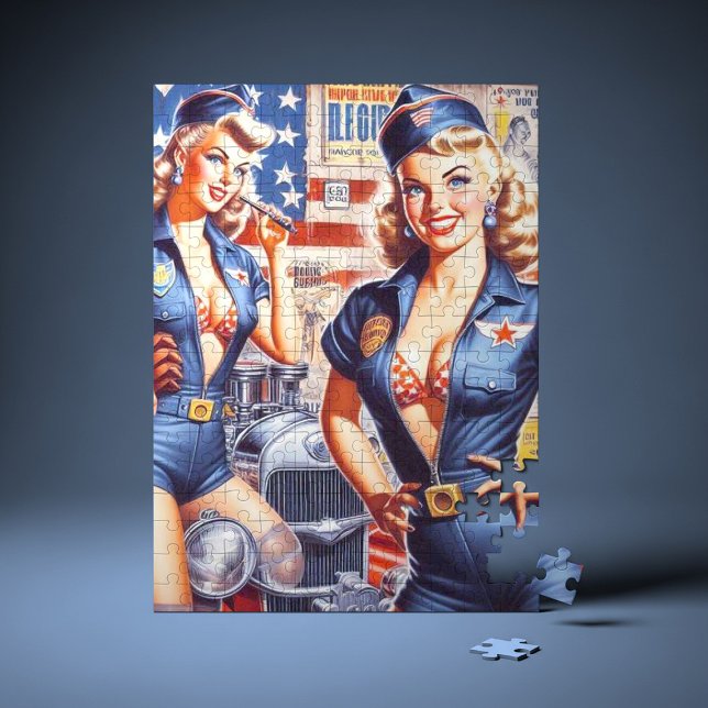 Retro Mechanic Pin-up Jigsaw Puzzle (Creator Uploaded)