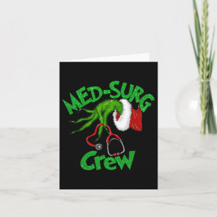 Retro Med-surg Crew Nurse Stethoscope Christmas Xm Card
