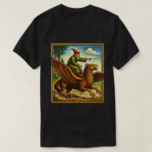 Retro Medieval Snail Rider Fantasy Tee Postcard