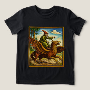 Retro Medieval Snail Rider Fantasy Tee Postcard