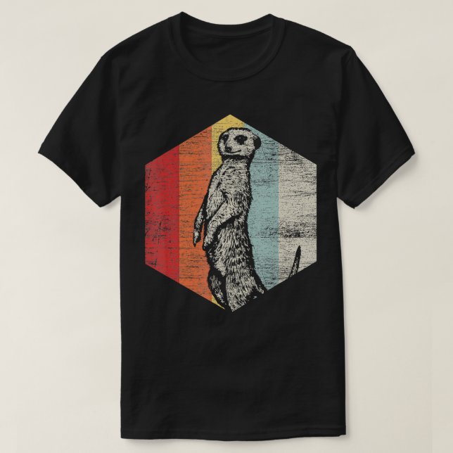 Retro Meerkat  2  T-Shirt (Design Front)