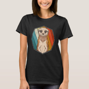 Retro Meerkat  Africa Safari Zoo Animal Meerkat T-Shirt