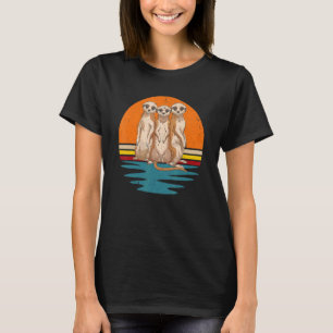 Retro Meerkats Africa Safari Animal Meerkat T-Shirt