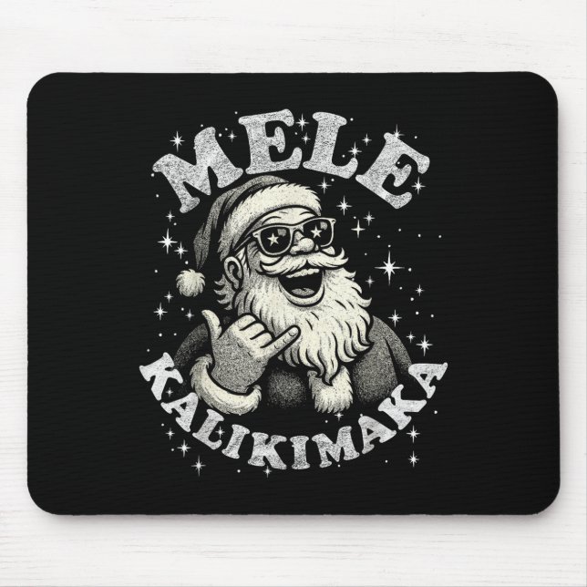 Retro Mele Kalikimaka Hawaiian Christmas Party San Mouse Mat (Front)