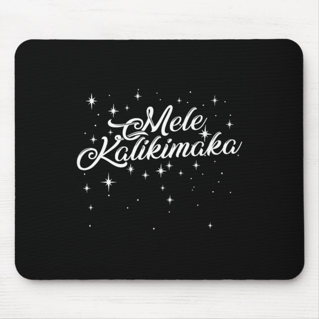 Retro Mele Kalikimaka Hawaiian Family Christmas Pa Mouse Mat (Front)