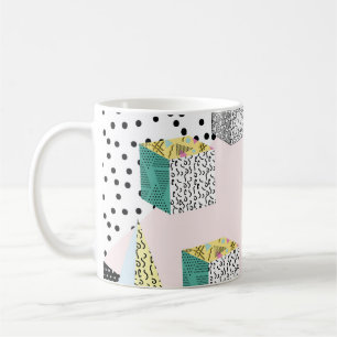 Retro Memphis: 80s-90s Hipster Pattern. Coffee Mug