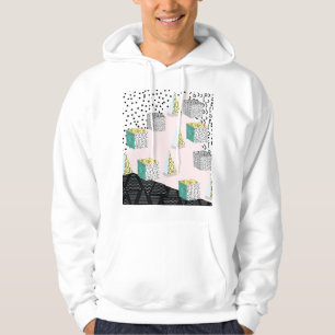 Retro Memphis: 80s-90s Hipster Pattern. Hoodie