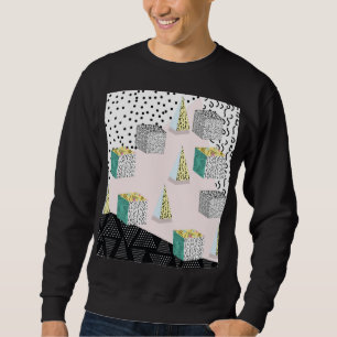 Retro Memphis: 80s-90s Hipster Pattern. Sweatshirt