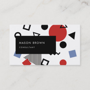 Retro Memphis Design Pattern Business Card