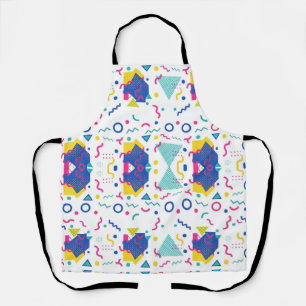 Retro Memphis Geometric Pattern Apron