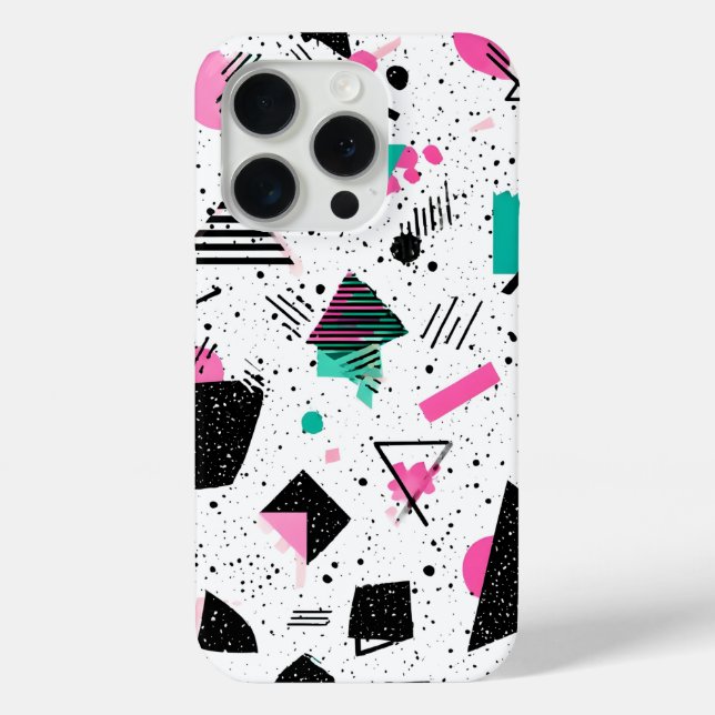 Retro Memphis Geometric Pattern Case-Mate iPhone Case (Back)
