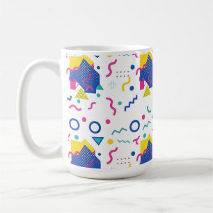 Retro Memphis Geometric Pattern Coffee Mug