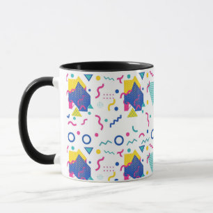 Retro Memphis Geometric Pattern Mug