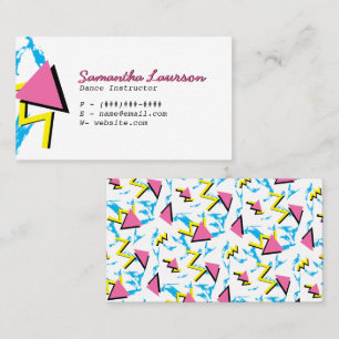 Retro Memphis Inspired Pattern Business Card