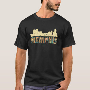 Retro Memphis Skyline Vintage Cityscape Memphis Te T-Shirt