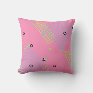 Retro Memphis Texture. Seamless Background in Tren Cushion