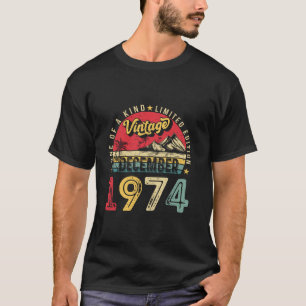 Retro Men 50th Birthday Gift Vintage December 1974 T-Shirt