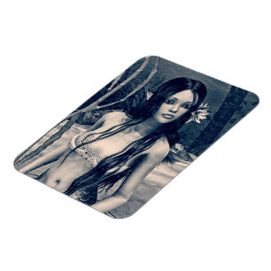 Retro Mermaid Magnet