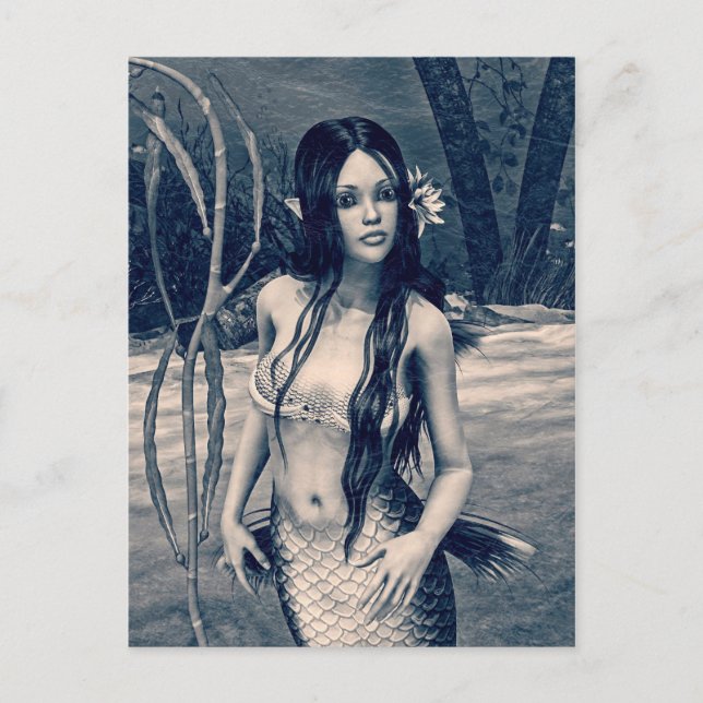 Retro Mermaid Postcard (Front)