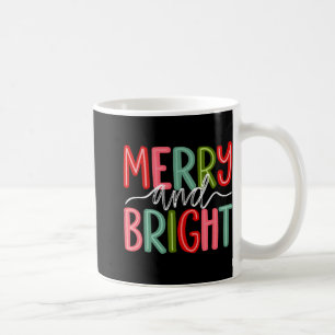 Retro Merry And Bright Christmas Holiday Xmas Fami Coffee Mug