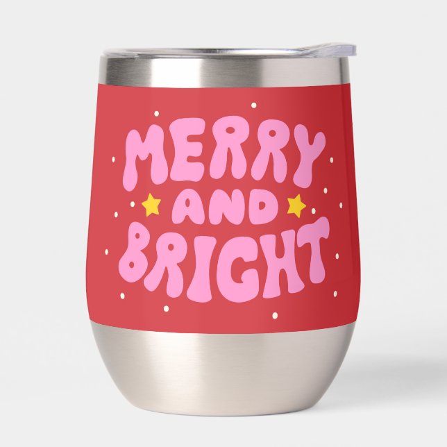 Retro Merry and Bright Holiday Design (Left)