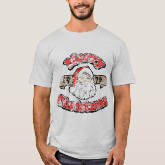 Retro Merry Christmas 1970 Santa T-Shirt