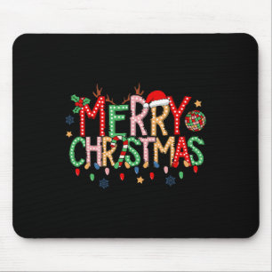 Retro Merry Christmas 2024 Family Matching Xmas Pa Mouse Mat