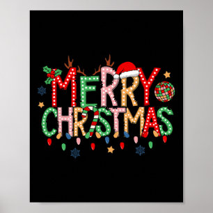 Retro Merry Christmas 2024 Family Matching Xmas Pa Poster