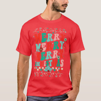 Retro  Merry Christmas Family Matching Xmas Pajama T-Shirt