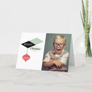 Retro Merry Christmas Holiday Photo