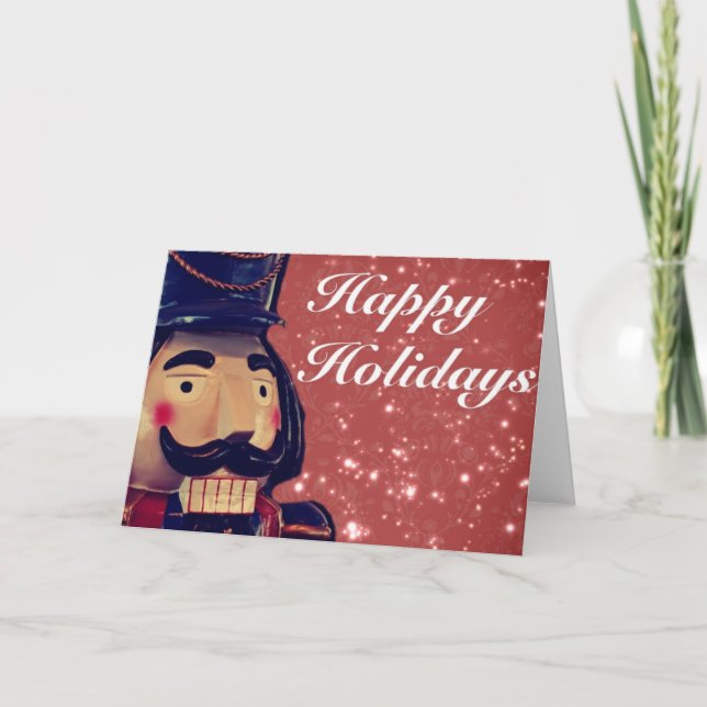 Retro Merry Christmas Holiday Vintage Nutcracker (Front)