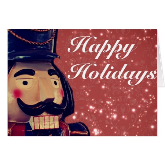 Retro Merry Christmas Holiday Vintage Nutcracker Card
