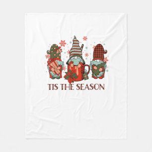 Retro Merry Christmas Hot Cocoa Tis The Season Gno Fleece Blanket