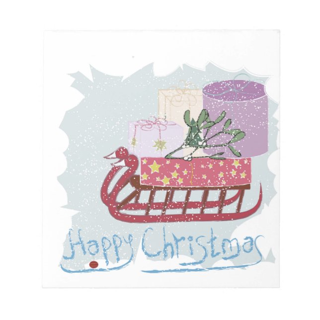 Retro . Merry Christmas! Notepad (Front)