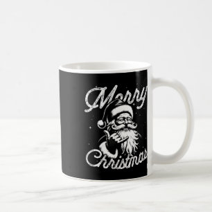 Retro Merry Christmas Santa Shaka Hawaiian Surf Sk Coffee Mug