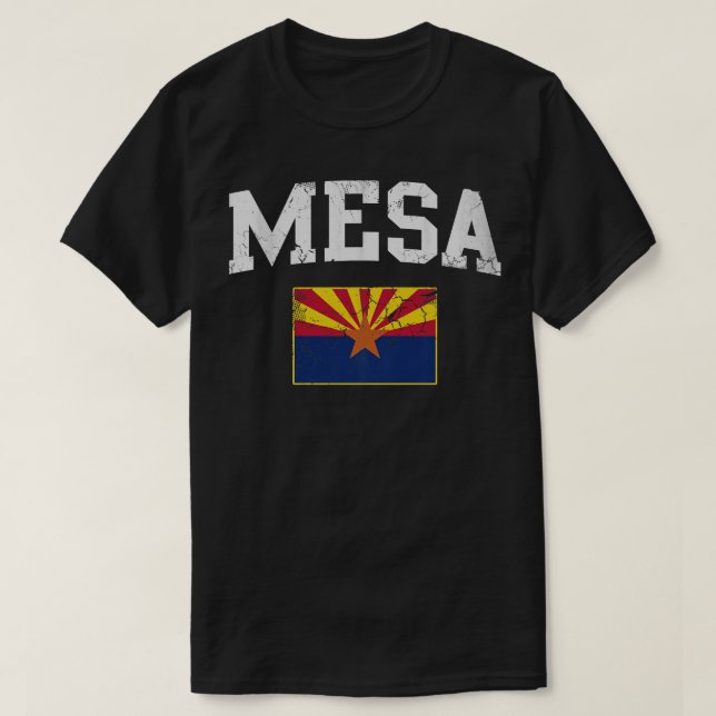 Retro Mesa Arizona Flag Home Love T-Shirt (Design Front)