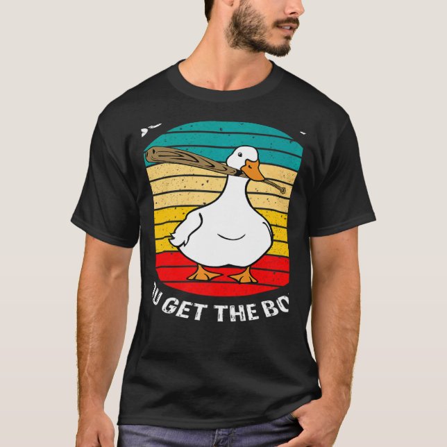 Retro Mess With Honk Get The Bonk Goose Duck Farme T-Shirt (Front)