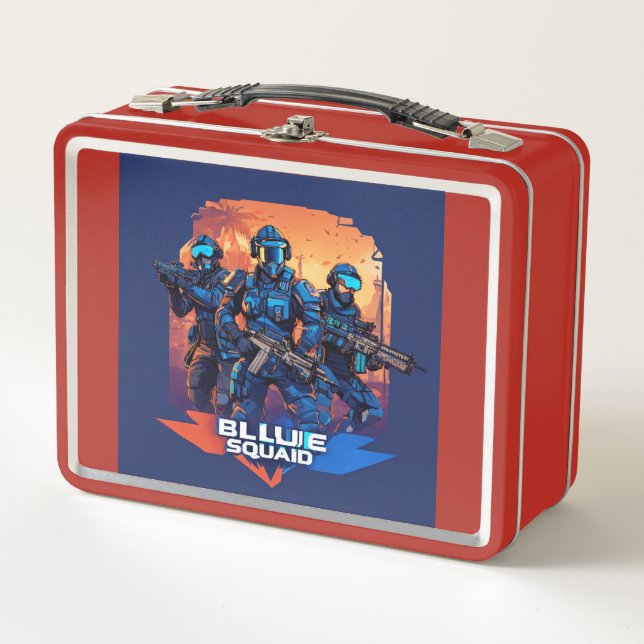 Retro Metal Lunchbox: Classic Style, Modern  Lunch Box (Front)