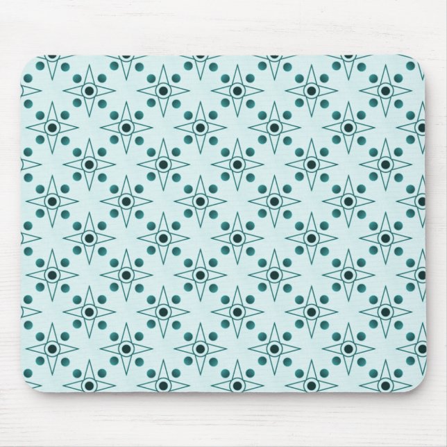 Retro-metric Mousepad, Teal Mouse Mat (Front)