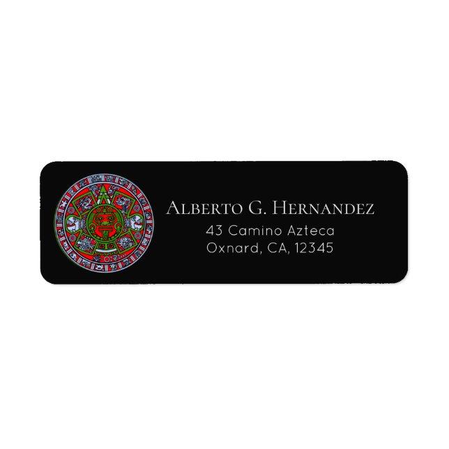 Retro Mexican Aztec Calendar Sunstone Hispanic  (Front)