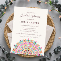 Retro Mexican Flourish Mandala Bridal Shower